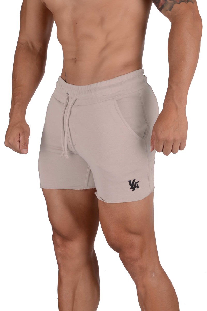 YoungLA 102 Bodybuilding French Terry Shorts Mushroom | 4078691-NB