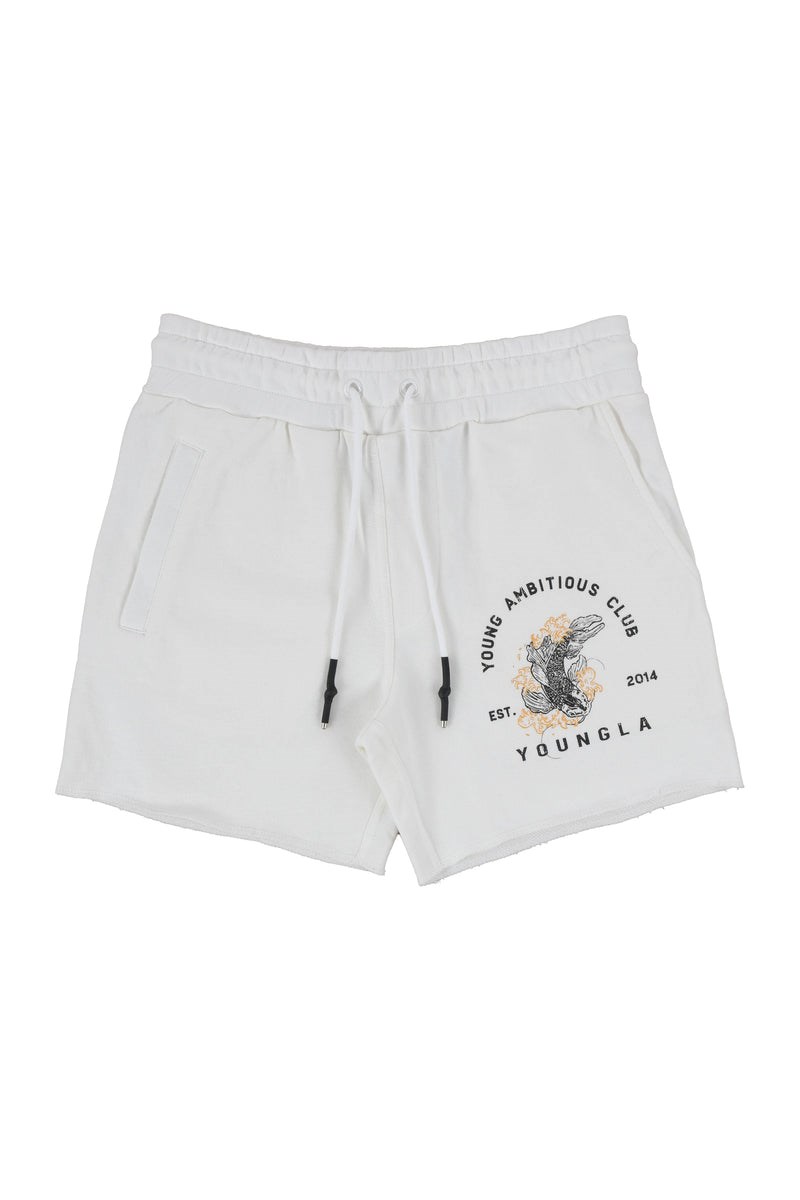 YoungLA 111 Dedication Kort Shorts Wit | 3594267-FZ