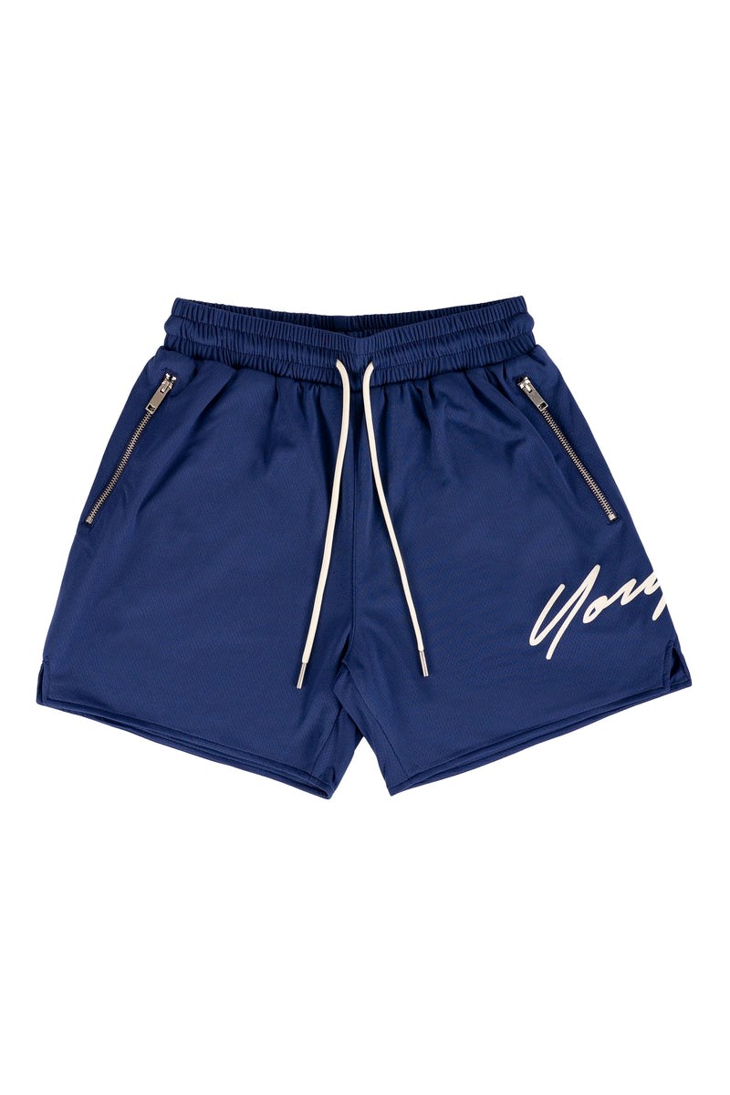 YoungLA 115 Signature Shorts Donkerblauw | 7839016-EY