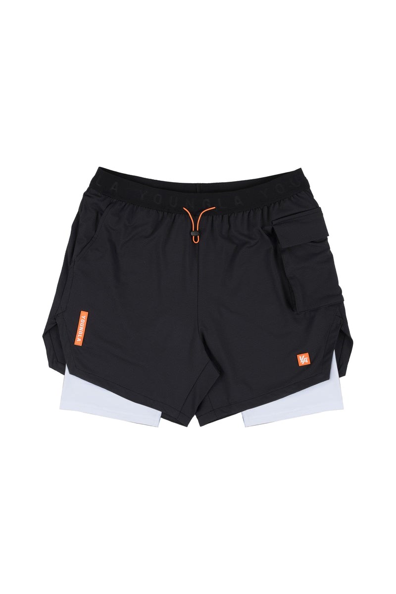 YoungLA 121 Performance Line Compression Shorts Zwart | 0738592-PY