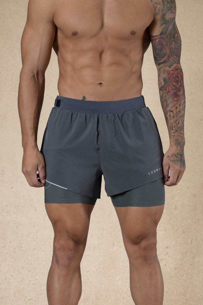 YoungLA 124 - 6am Compression Shorts Grijs | 9187623-ZP