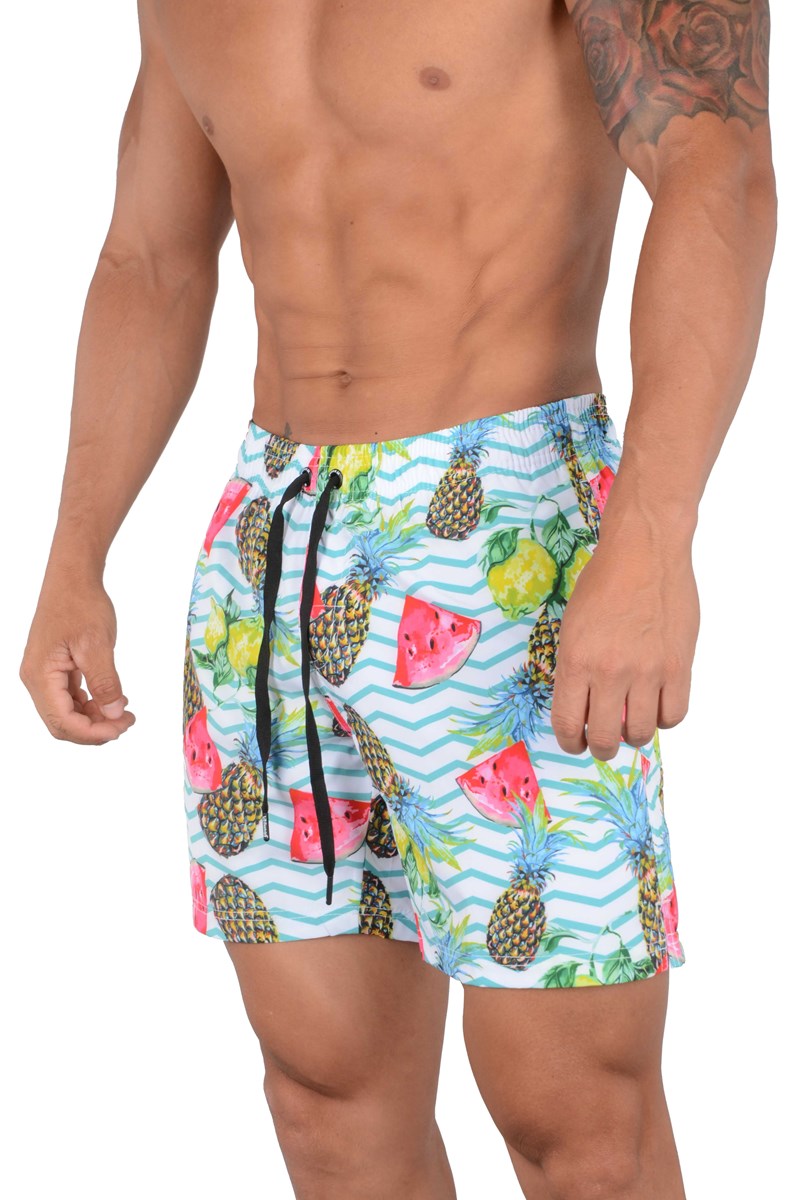 YoungLA 128 Abstract Swim Shorts \'22 Melon Pineapple | 0796345-ZS