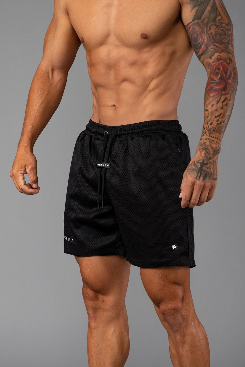 YoungLA 130 Essential Basketball Shorts Zwart | 2361759-LD