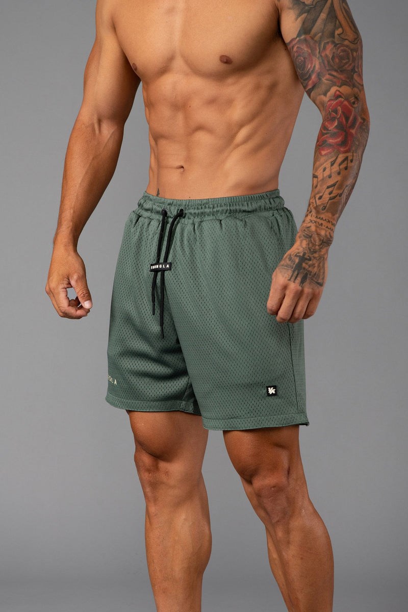 YoungLA 130 Essential Basketball Shorts Groen | 3248706-GO