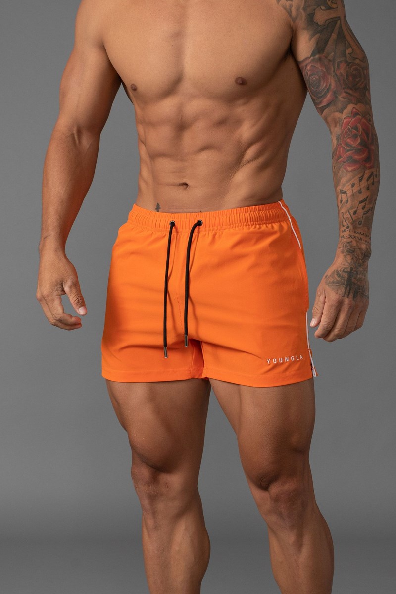 YoungLA 143 Kort Kort Swim Shorts Oranje | 8690347-SV