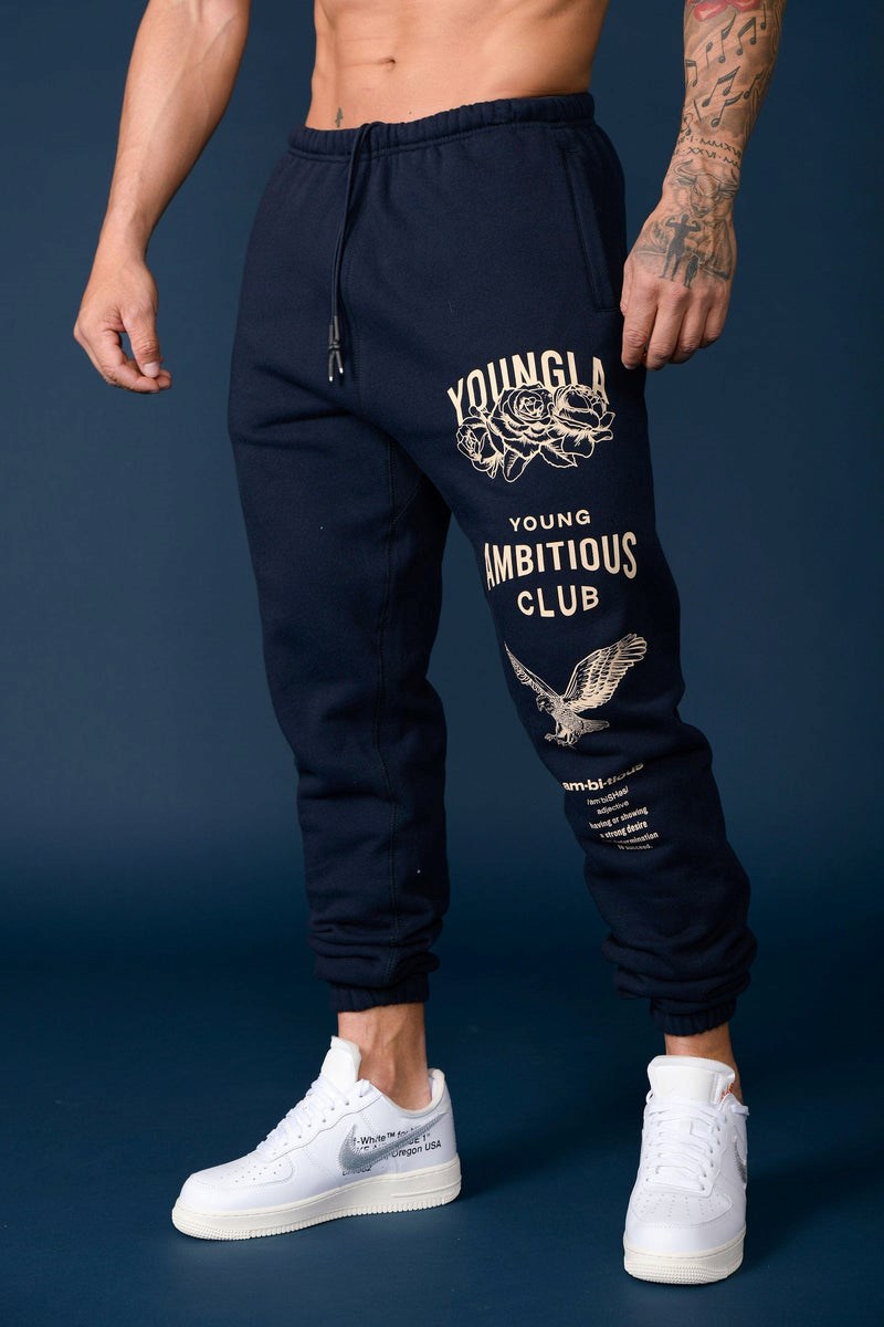 YoungLA 233 The Immortal Joggers Donkerblauw | 5091638-YJ