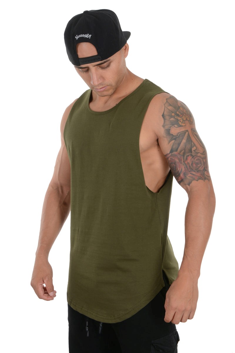 YoungLA 308 Muscle Tanks Olijfgroen | 1637548-AB