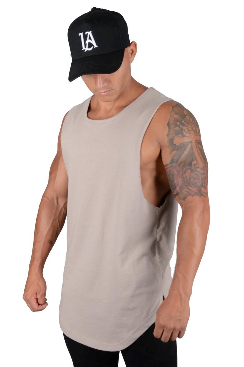 YoungLA 308 Muscle Tanks Sand | 0453296-NU