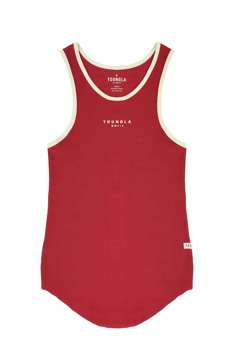 YoungLA 313 Rocket Rib Tanks Rood | 4625901-UP