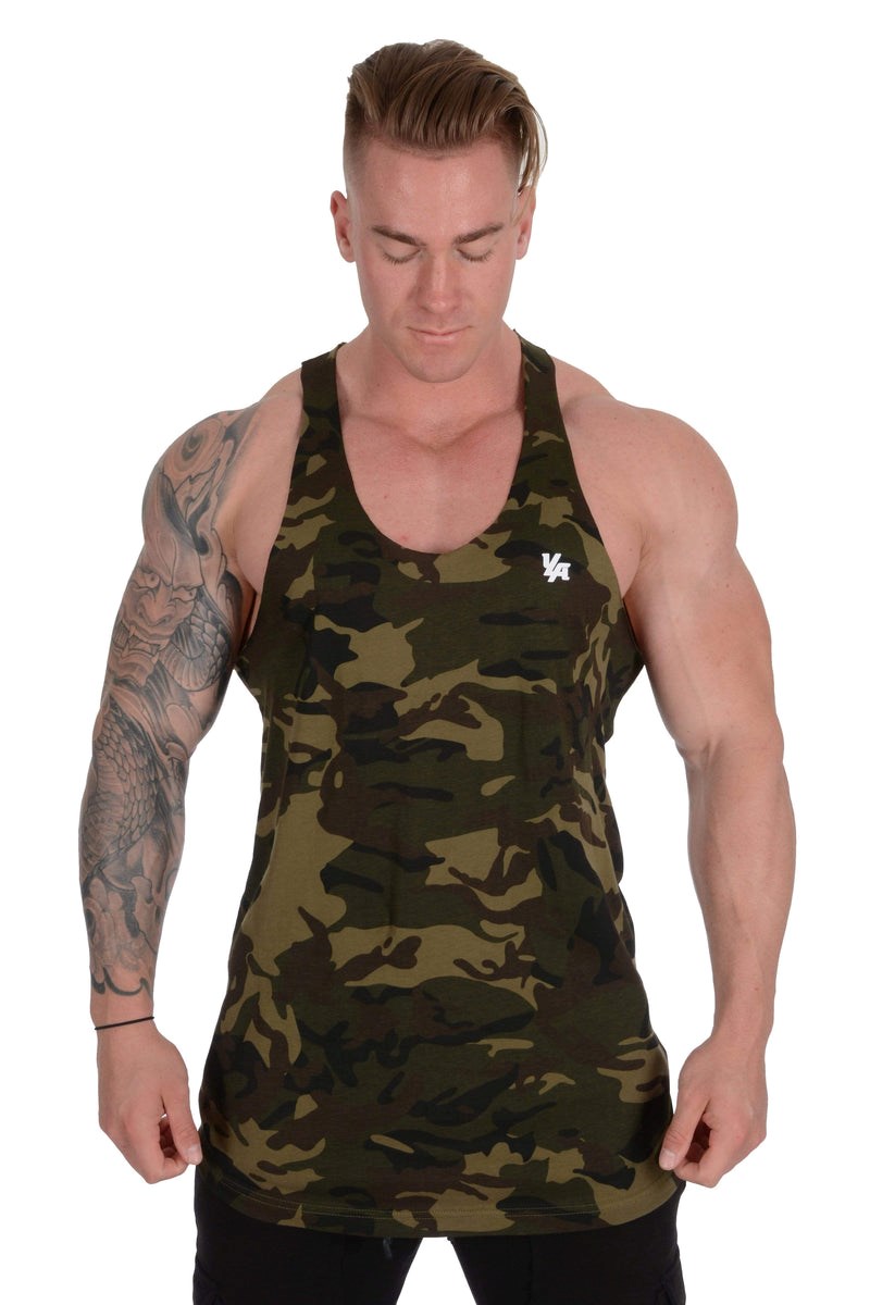 YoungLA 318 Palazzo Stringers Camo Groen | 4397051-TX