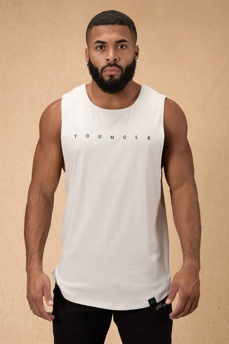 YoungLA 332 Infinity Muscle Tanks Lichtgrijs | 3629574-TL