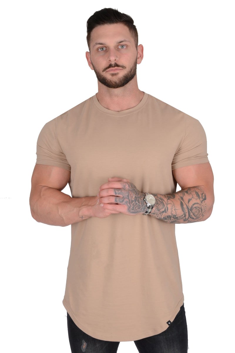 YoungLA 402 Perfect Tee - Scallop Bottom Beige | 4365982-EI