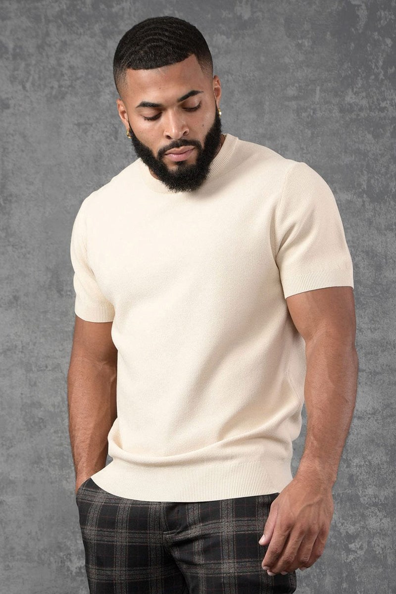 YoungLA 460 Classy Gebreid Shirt Tan | 1769038-LT