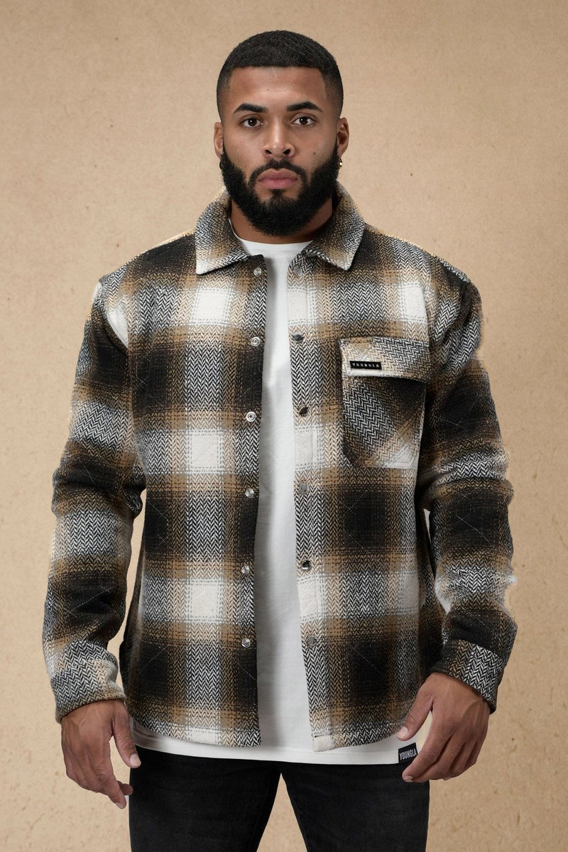 YoungLA 556 High Profile Flannel Jacket Oranje | 0184597-PX