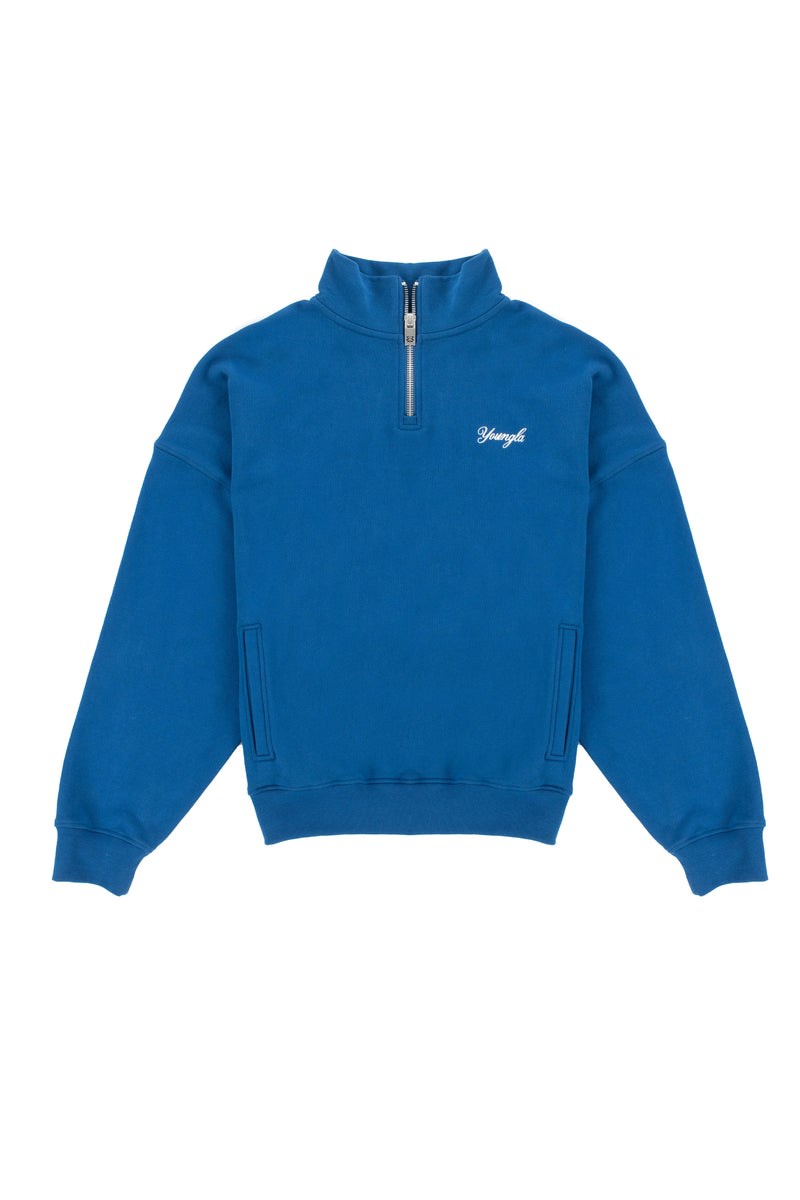 YoungLA 558 Supersized G Quarter Zip Koningsblauw Blauw | 6034592-CP