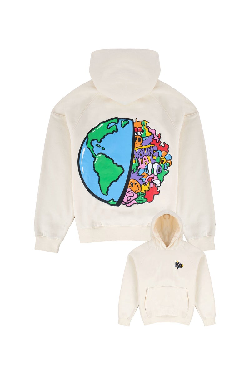 YoungLA 559 Global Meltdown hoodies Off-White | 2459163-ZO