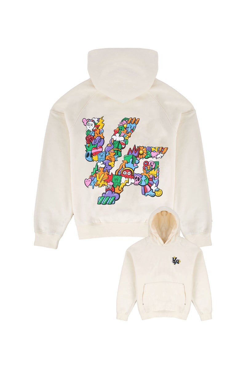 YoungLA 560 Trippy Logo Hoodies Off-White | 1652079-PA