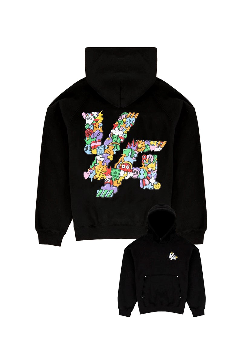 YoungLA 560 Trippy Logo Hoodies Zwart | 3069874-YD