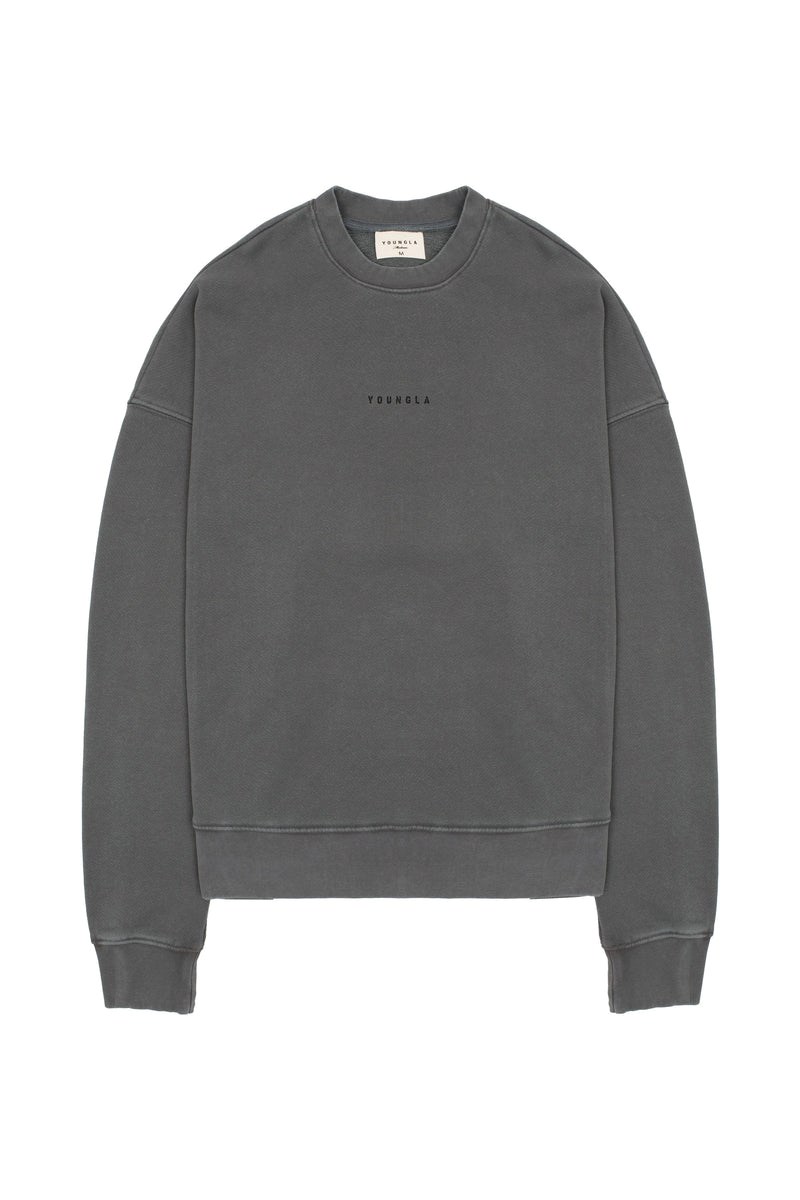 YoungLA 561 Super Size Crewnecks Grijs Lichtturkoois | 6087294-RH