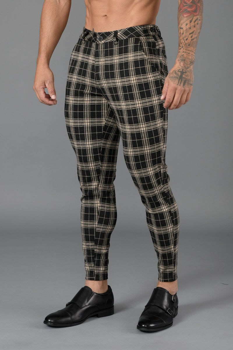 YoungLA 615 New Jurken Pants Black/OffWhite | 6759841-DL