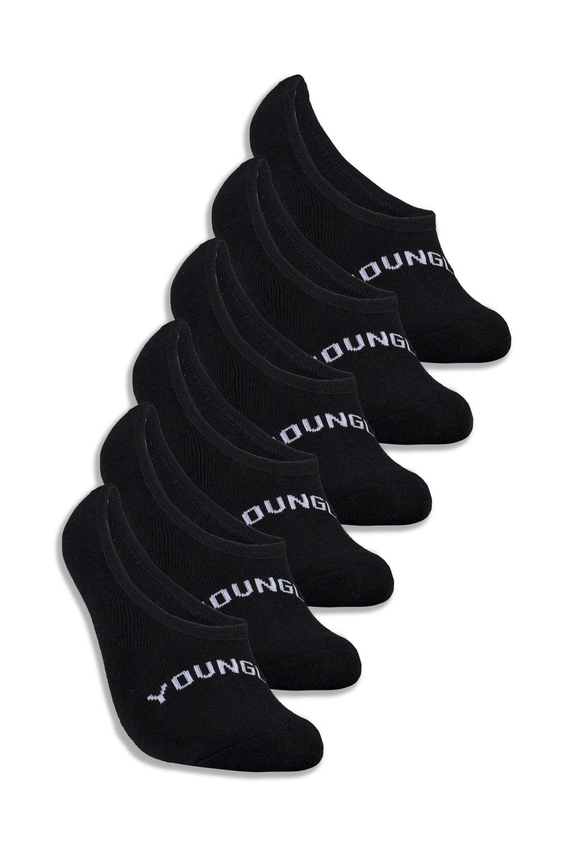 YoungLA 711 No Show Socks 3-Pack Zwart | 9275830-DQ