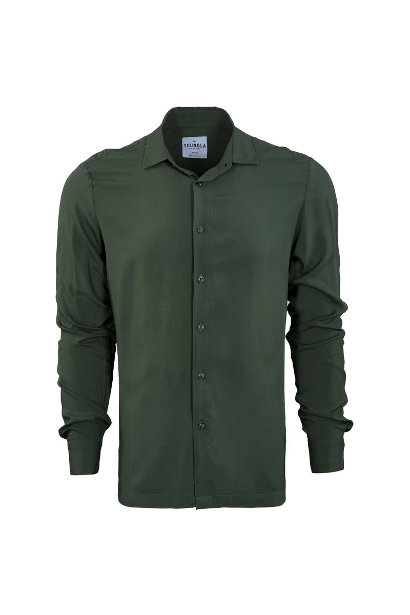 YoungLA 804 Scarface Viscose Shirts Groen | 7843951-CQ