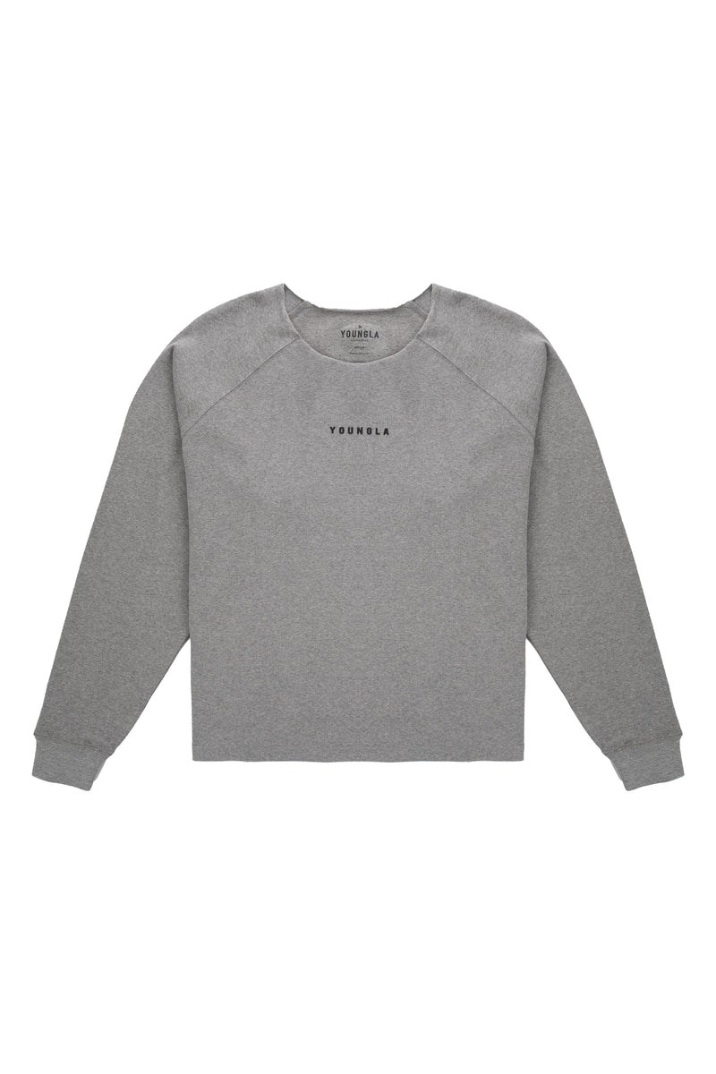 YoungLA 815 Raw Neck Cloud Longsleeves Grijs | 3147068-HP