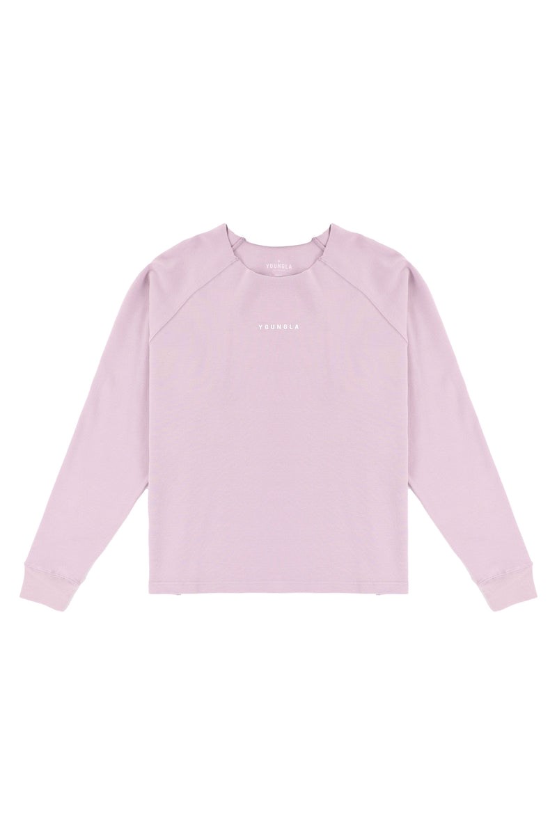 YoungLA 815 Raw Neck Cloud Longsleeves Lavendel | 7140382-UK