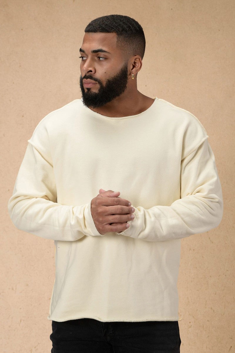 YoungLA 816 Terry Raw Cut Reversible Longsleeves Off-White | 7906531-VN