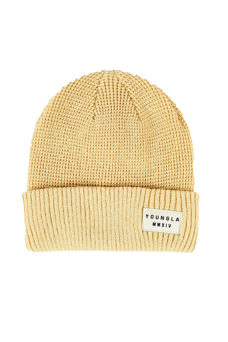 YoungLA 929 Cuffed Beanies Beige | 0814279-KD