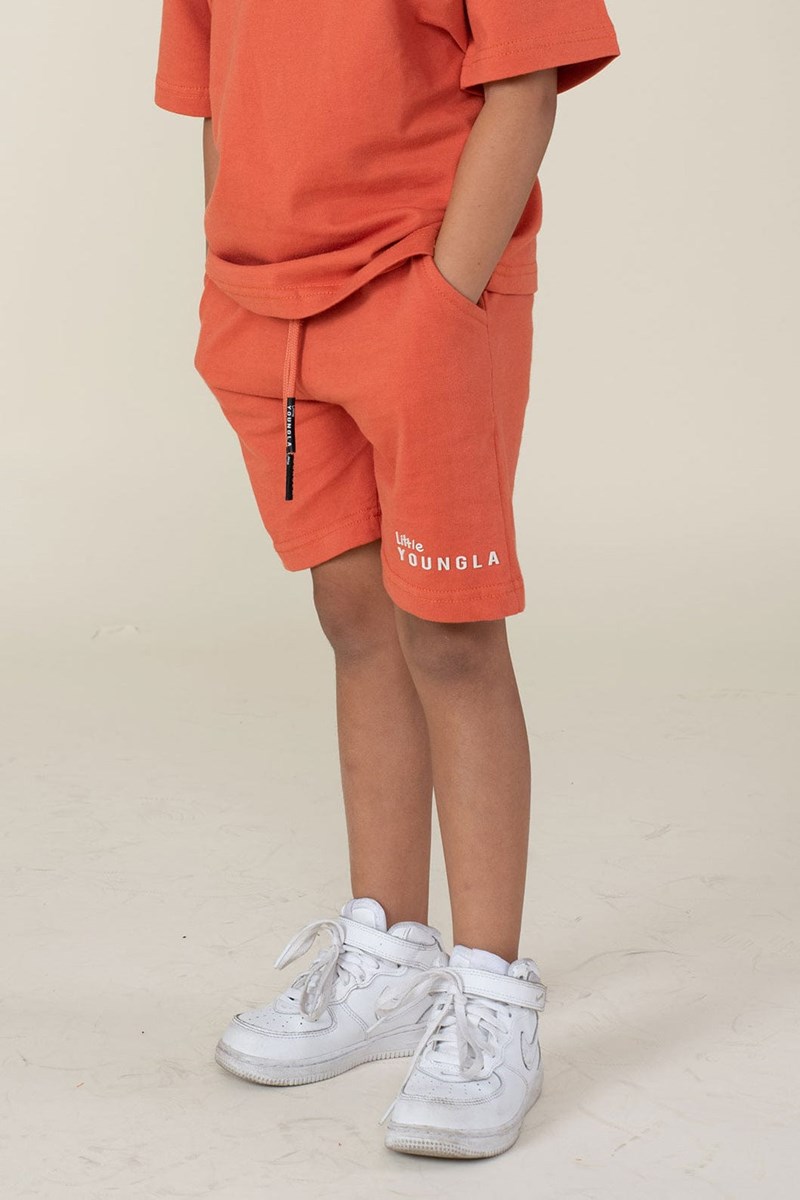 YoungLA L101 High-Density Logo Shorts Oranje | 2739604-NZ