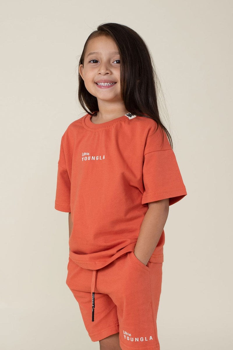 YoungLA L413 Oversized Bloc Tee Oranje | 9371650-HP