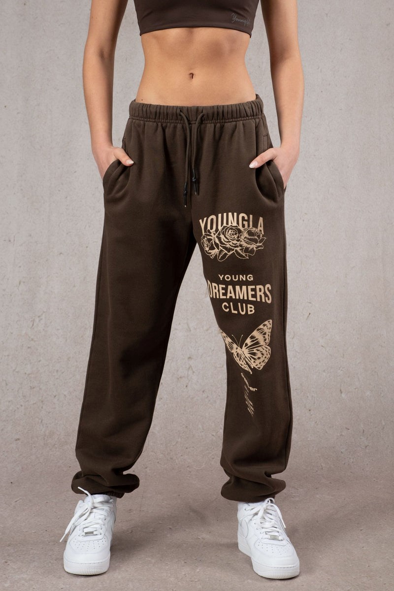 YoungLA W211 Dreamers Joggers Bruin Lichtturkoois | 5218734-NO