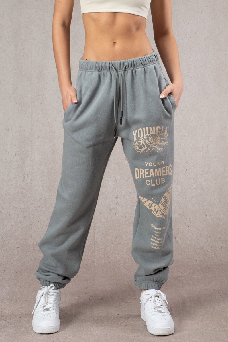 YoungLA W211 Dreamers Joggers Slate | 4190376-XU