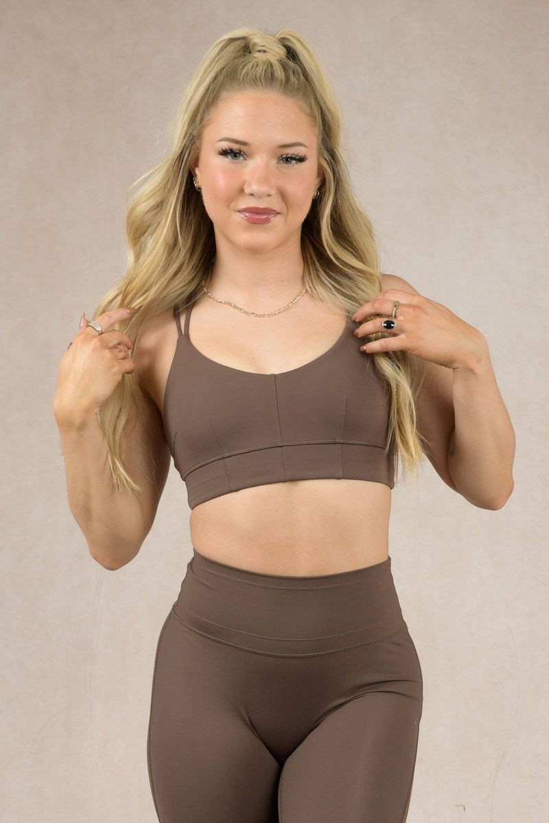 YoungLA W319 - Asana Sports Bra Chocola | 8362510-RG