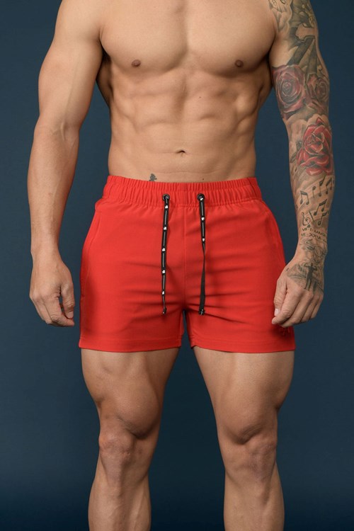 YoungLA 101 Bodybuilding Kort Shorts Rood | 8940726-DG