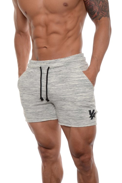 YoungLA 102 Bodybuilding French Terry Shorts Marble | 0796485-WP