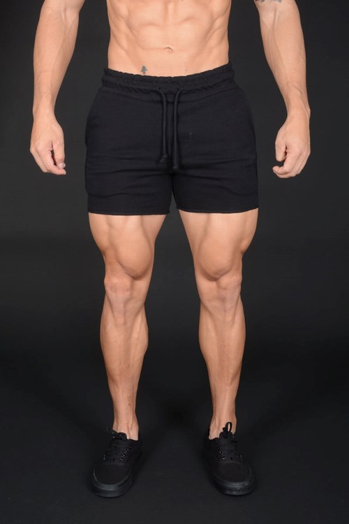 YoungLA 102 Bodybuilding French Terry Shorts Zwart | 2867031-YF