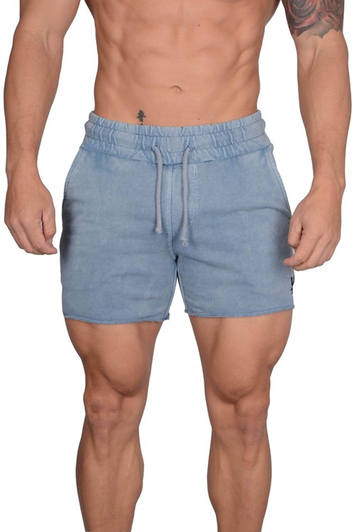 YoungLA 102 Bodybuilding French Terry Shorts Blauw | 3965147-YO