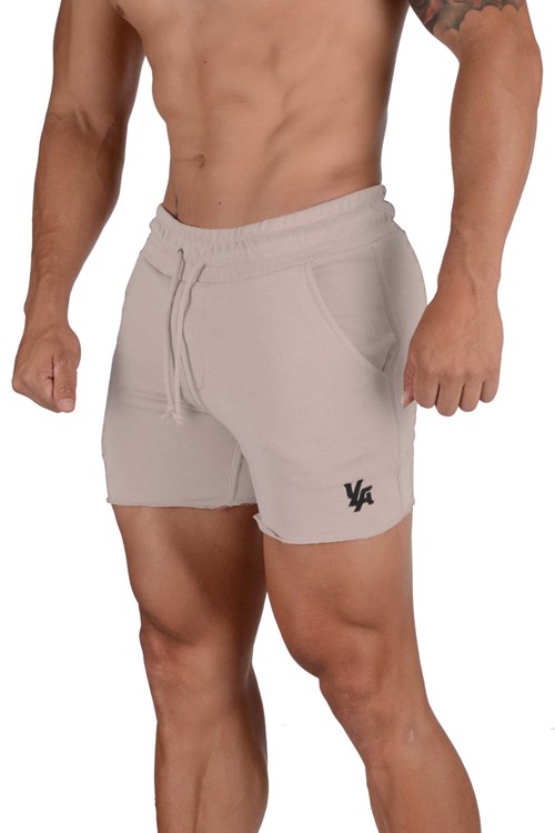 YoungLA 102 Bodybuilding French Terry Shorts Mushroom | 4078691-NB