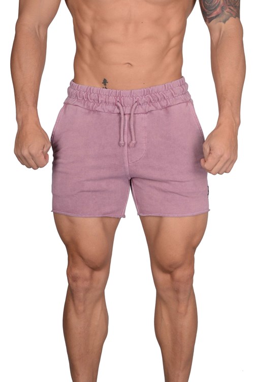 YoungLA 102 Bodybuilding French Terry Shorts Roze | 6807419-AR