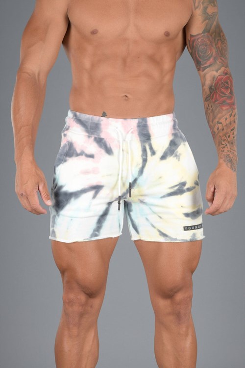 YoungLA 107 Tie Dye Kort Shorts Cotton Candy | 1469302-VG