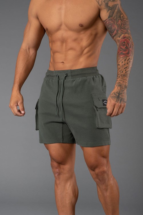 YoungLA 120 Cloud Cargo Shorts Groen | 2916407-RL