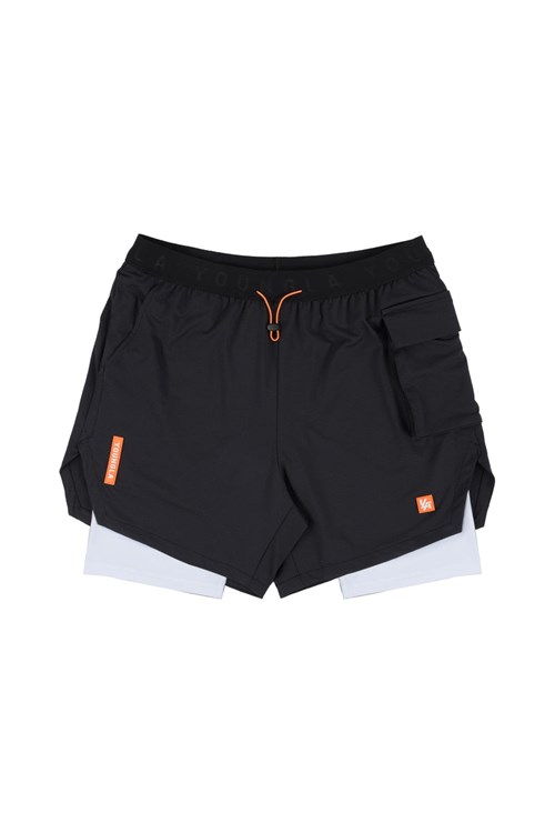 YoungLA 121 Performance Line Compression Shorts Zwart | 0738592-PY