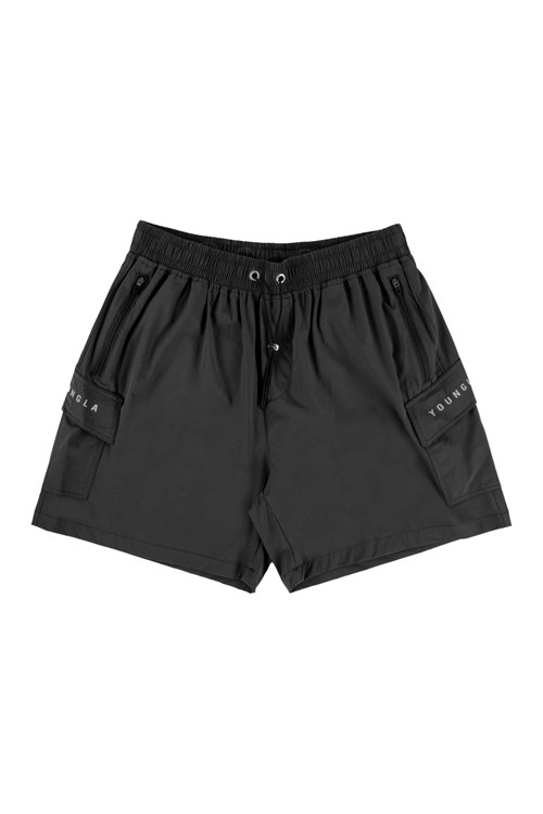 YoungLA 122 The Weekender Shorts Zwart | 0813476-EG