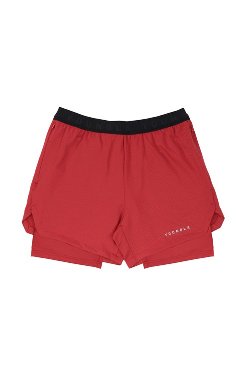 YoungLA 129 Trilogy Compression Shorts Donkerrood | 3152489-VI