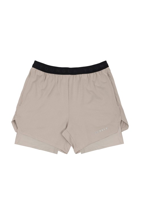 YoungLA 129 Trilogy Compression Shorts Tan | 9702864-PG