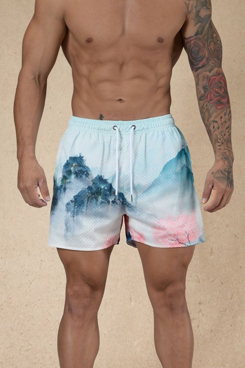 YoungLA 135 House Party Shorts Spring Scenery | 2759861-XH