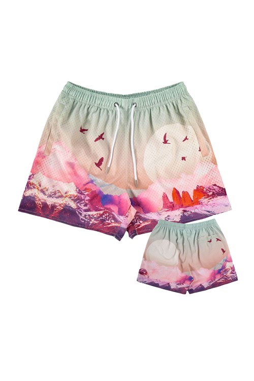 YoungLA 141 The Block Party Shorts Sedona Sunrise | 3784691-BX