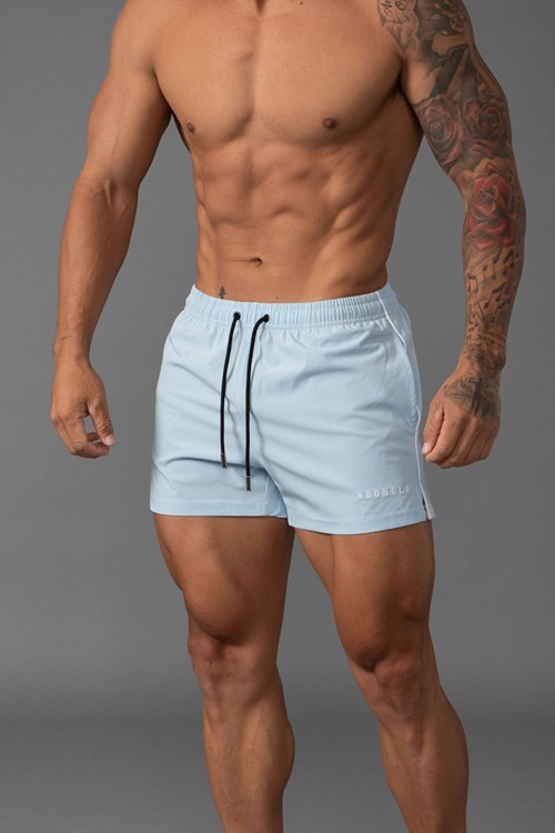 YoungLA 143 Kort Kort Swim Shorts Blauw | 9148203-TY